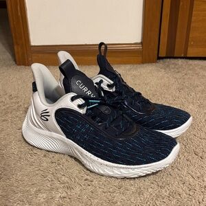 Under Armour Curry Black and Blue Athletic Shoes